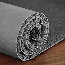 LifeKrafts PVC Cushion Noodle Floor Rectangular Mat for Entryways | 60cm x 40cm Grey | Heavy Duty Non-Slip Waterproof Doormat for Entry, Entrance & High Traffic Areas