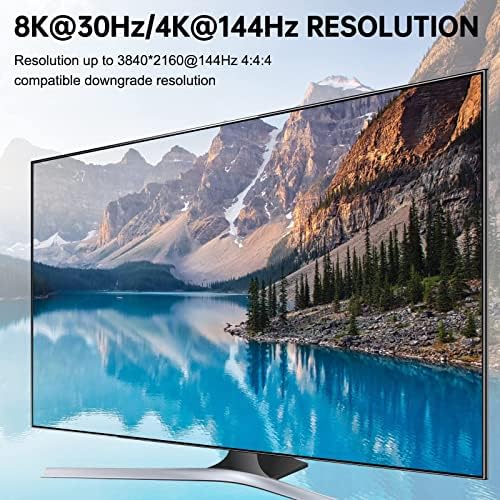 DP Switch KVM 2 PC 2 Monitory, 4K@144Hz Dual Monitor KVM Switch Displayport 1.4, Przełącznik KVM USB dla 4 urządzeń USB klawiatura, mysz, drukarka, z kablem DP i USB