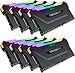 Price comparison product image Corsair Vengeance RGB PRO 64 GB (8 x 8 GB) DDR4 3200 MHz C16 XMP 2.0 Enthusiast RGB LED Illuminated Memory Kit - Black