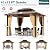 PAMAPIC 10x12FT Hardtop Gazebo,Galvanized Steel Double Roof with Aluminum Frame,Outdoor Permanent Pavilion with Breathable Netting & Privacy Curtain for Patio,Backyard,Deck,Lawn,Brown