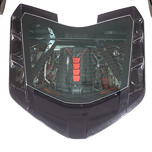 Image of CHEAYAR Engine Shroud Cover Panel Trims Compatible with Chevrolet Corvette C8 2020-2023, Aluminum Alloy Engine Bay Panel Cover, C8 Accessories (Red)