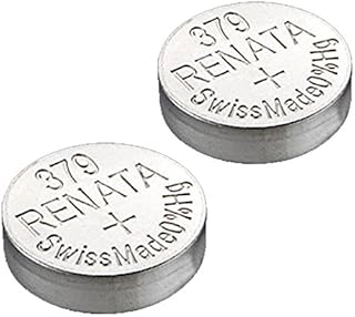 2 x Renata Uhrenbatterie - Swiss made Cells Silberoxid 0% Quecksilber Knopfzellen 1.55V Renata Batterien des langen Lebens 379 ( SR521SW )