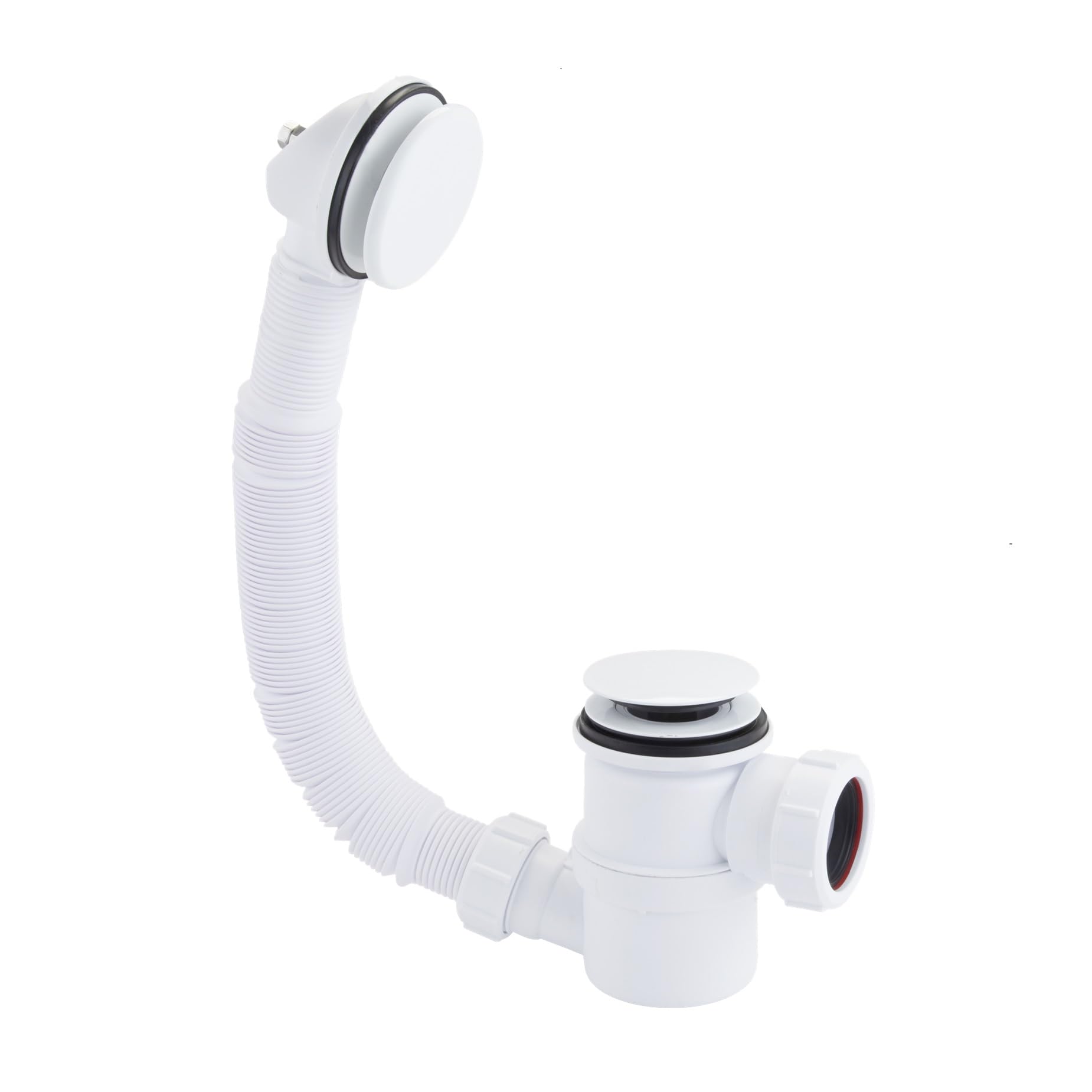 Mcalpine White Bath Trap Waste & O/Flow - Gloss