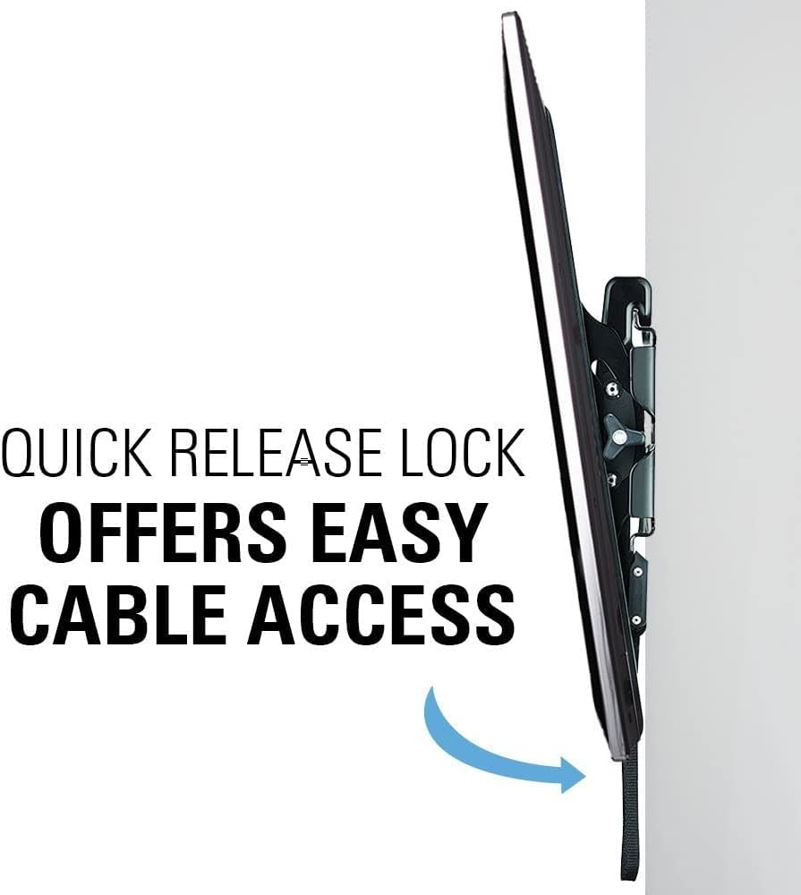 SANUS Universal Low Profile Tilt TV Mount for 37"-80" TVs & SANUS Soundbar TV Mount - Easy Install & Tool Free Adjustments
