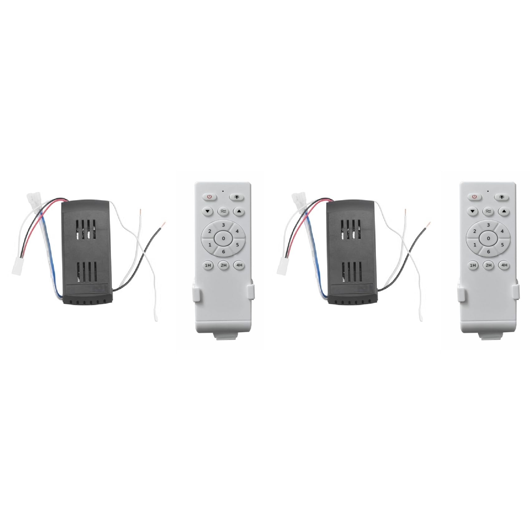 Vjsujehgy 2X Universal Ceiling Fan Remote Control Kit Low Voltage 40w Dc Fan Light Driver Controller 6-Speed & Timing Remote