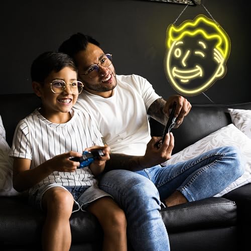 Image of WonderfulLife Game Character Boy Neon Sign for Gamer Zone Decor,Led Lights for Man Cave Gaming Room Internet Bar or Bedroom Decoration.5V USB Powered,Easy Hanging.