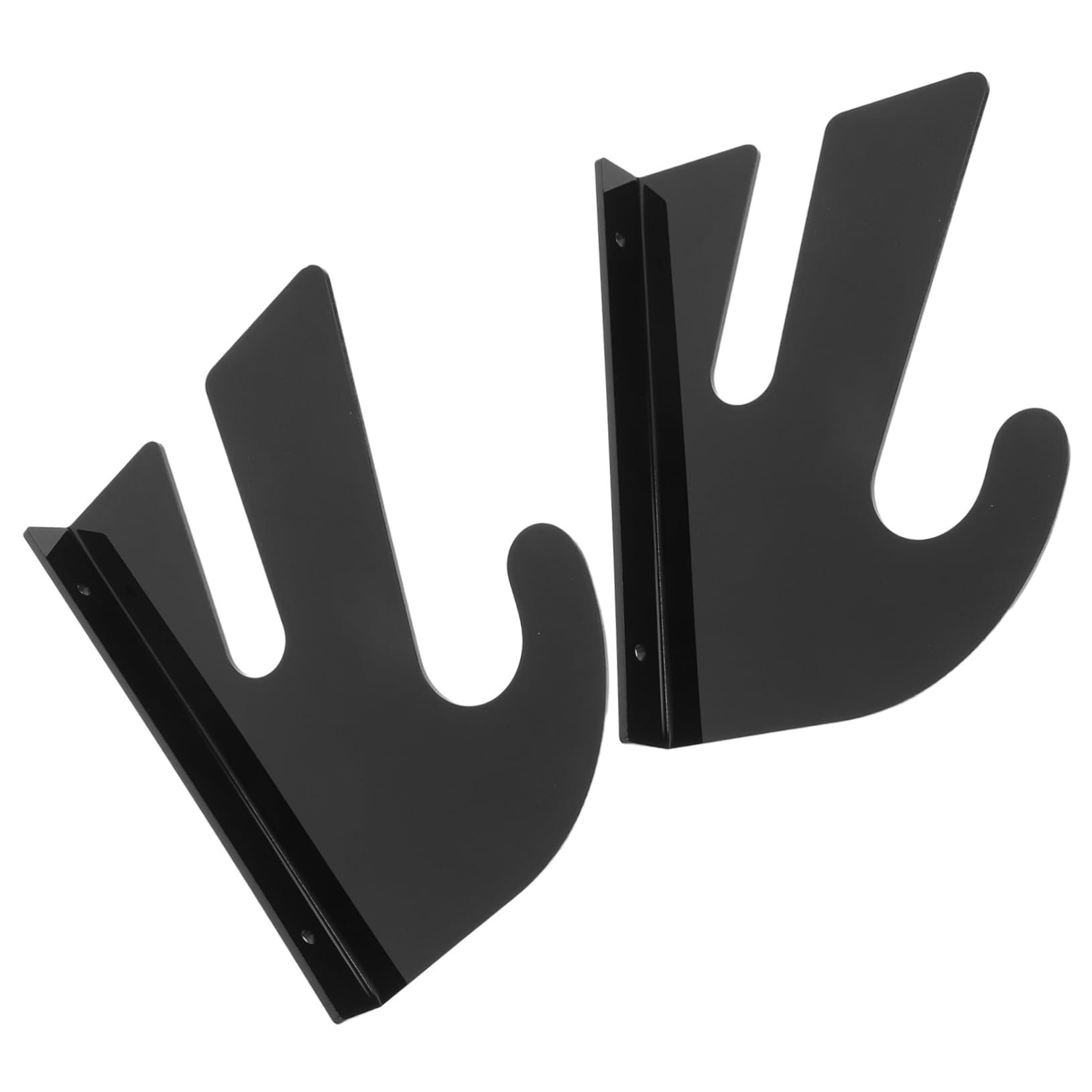 SOLUSTRE 2pcs Wall Mounted Skateboard Display Rack Stylish Storage Hook for Skateboard Decks Easy Installation Robust Construction Decor