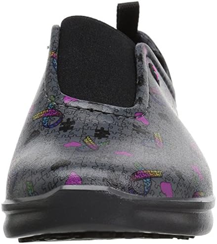 AnyWear Women's Blaze Medical Professional Shoe, Pewter Autism Awareness, 7 Medium US | Image 1
