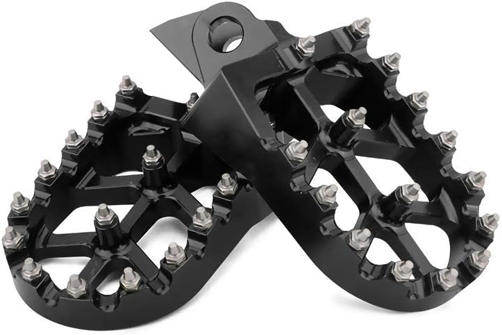 Dirt Bike Foot Pegs,Motorcycle Footpegs Wider Foot Pegs Rest Pedal CNC for KLX 140 KLX140 KLX140RF 2008-2024 KX65 2000-2024 KX85 2001-2024 KX100 1998-2021 KX112 2022-2024 KX80 1998-2000 Black