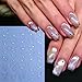 Mkwntg 8 Sheets French Tip Nail Art Stickers for Design Nails Gold Silver Line Stars Moon Nail Accessories Five-Pointed Star Nail Decals Simple Beauty Nail Decorations for Women DIY Manicure Decor