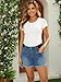 MARI GABRIEL Womens Maternity Denim Shorts Elastic Panel Mid-Rise Roll Hem Summer Casual Pregnancy Jean Shorts Pockets X-Large Blue