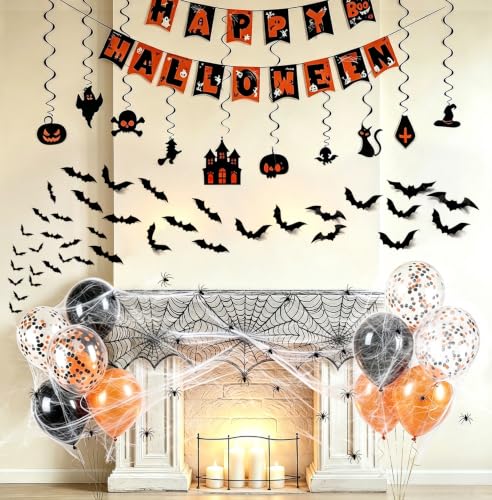 99Pcs Halloween Decorations Indoor Set, Fireplace Scarf for Party Decor - image 2