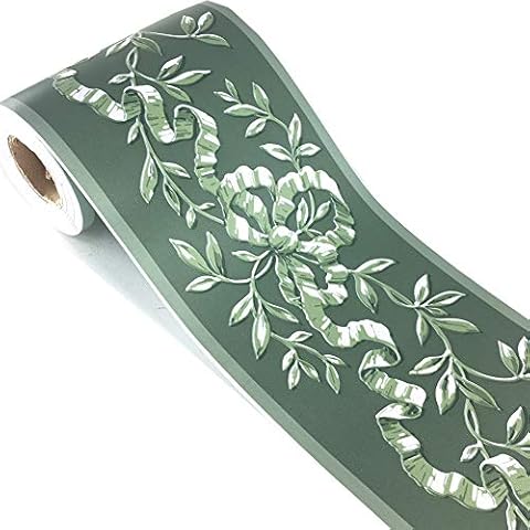 Self Adhesive Green Rattan Wallpaper Border Cover