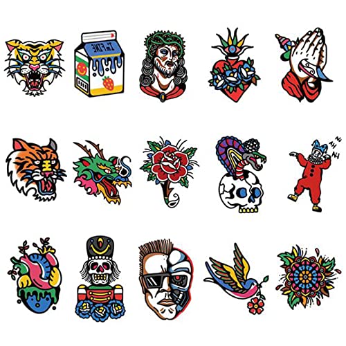 PUSNMI Realistic Temporary Tattoos Vintage Long Lasting Temporary Tattoos Joker