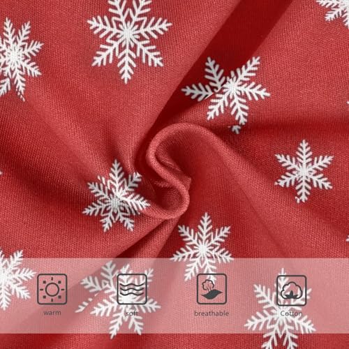 Kids Underwear Girls, Snowflakes Deep Red Toddler Panties, Cotton Underwear Girls, 2T–8 Years3