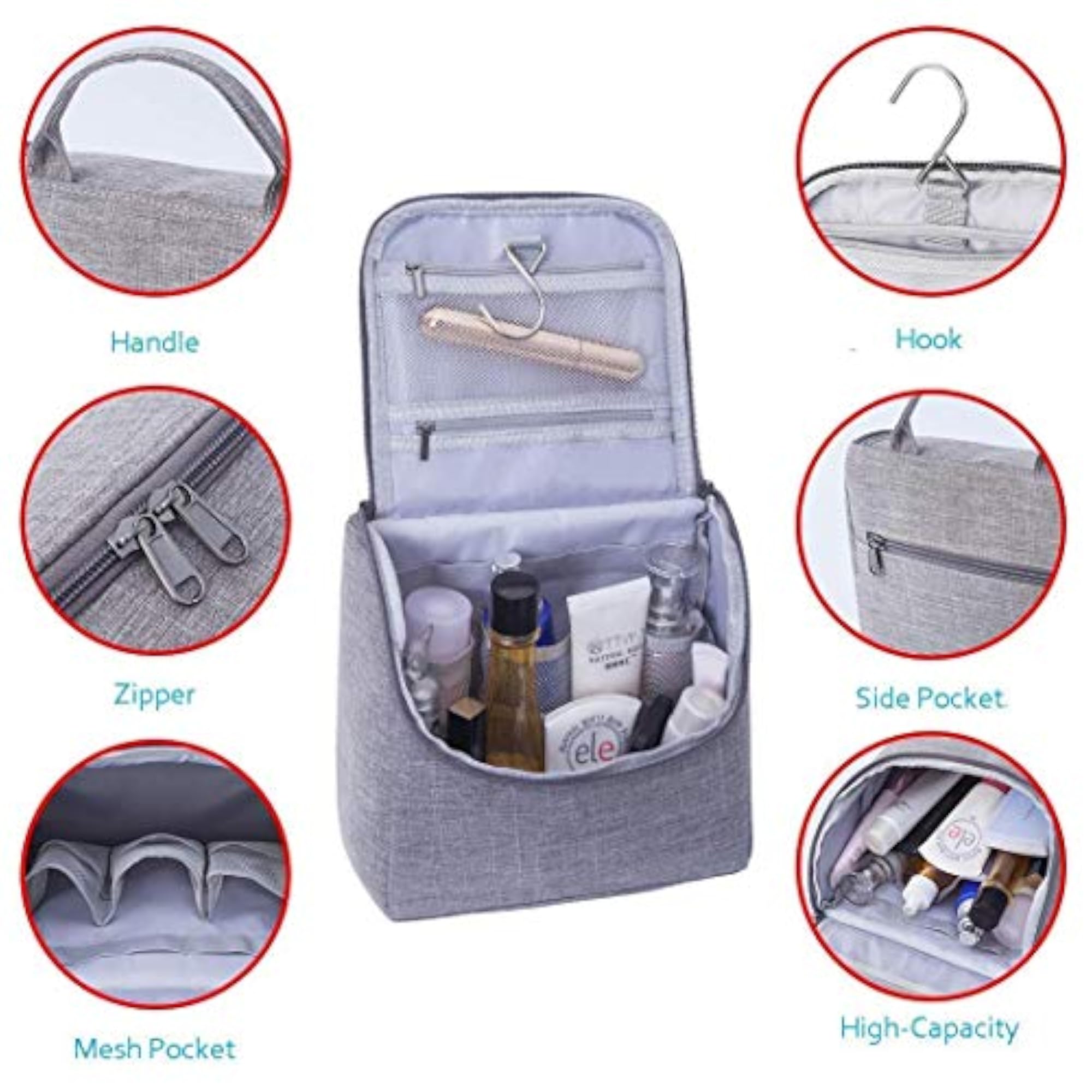 Portable Makeup Pouch, Waterproof Travel Organizer