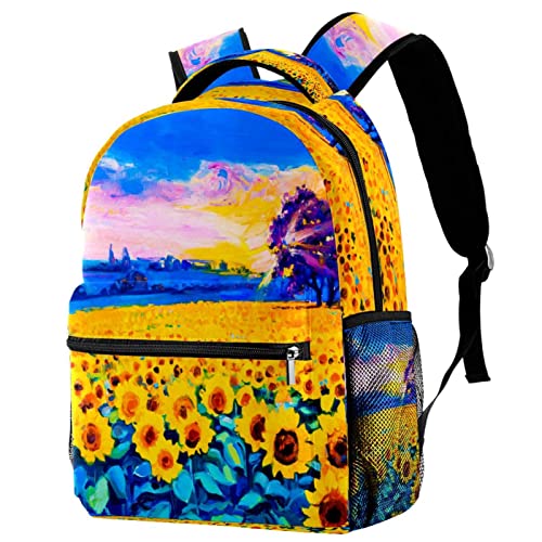 Sac à dos de voyage imprimé tournesol pour vos escapades