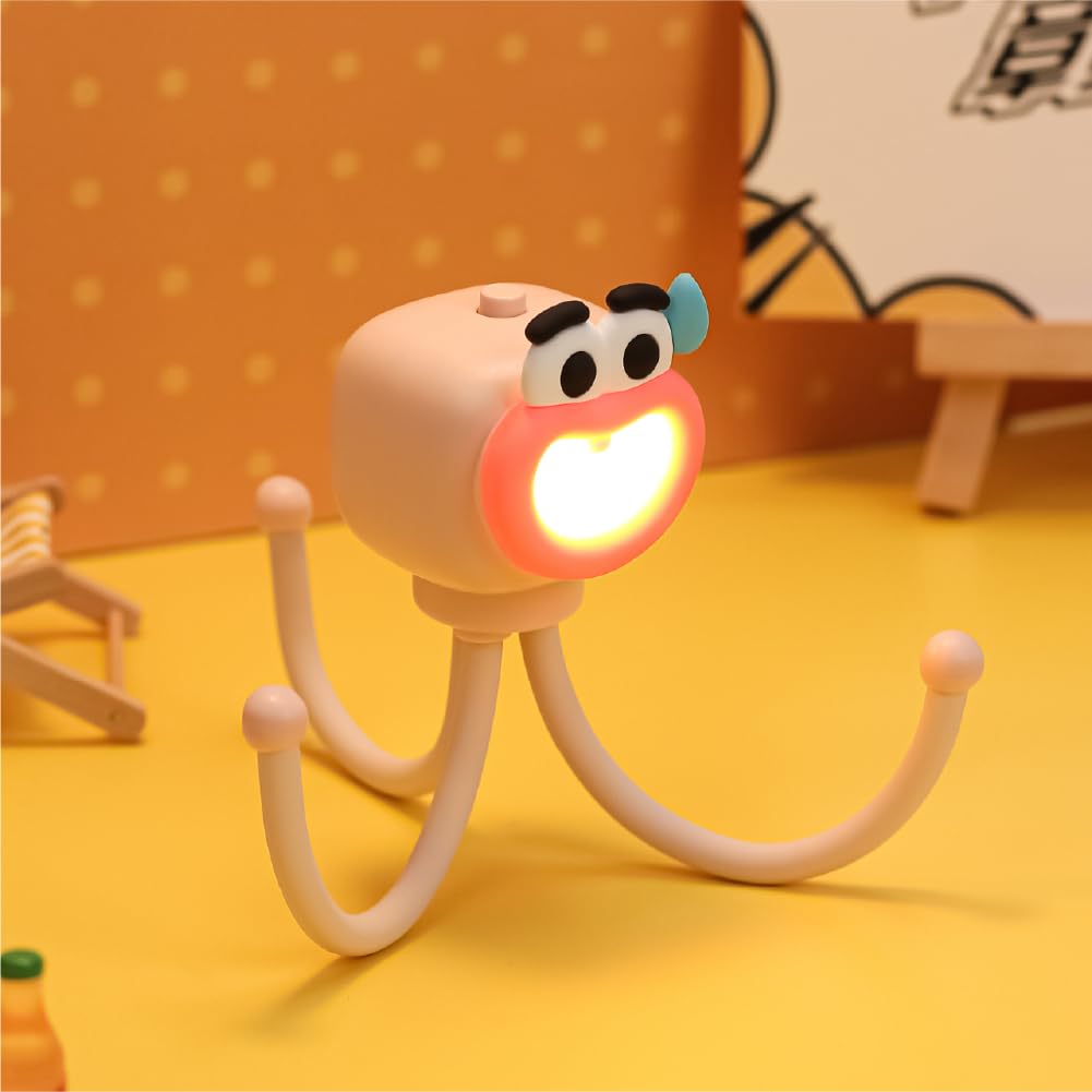 SpassLeben Changeable Shape Funny Night Light Cute Night Lamp Adorable Bendable Lights for Adults Children Boys Girls Bedroom