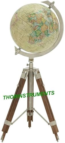 Globo náutico de estilo vintage con soporte rústico vintage decoración del hogar regalos