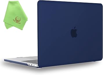 UESWILL Matte Hard Case Compatible with MacBook Pro 15 inch with Touch Bar & USB-C 2016 2017 2018 2019 Release Model A1990 A1707, Navy Blue