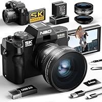 Amazon | NBD 5K 6400万画素 デジタルカメラ【Wi-Fiとアプリ制御】16倍