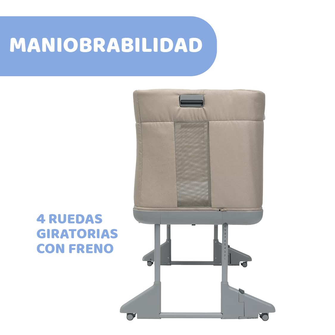 Chicco Next2Me Forever, Cuna Colecho Bebé 3in1, Se Convierte en Cuna Montessori, hasta 4 Años (22 Kg), Altura Ajustable, Buena Circulación del Aire, 4 Ruedas, Colchón Incluido