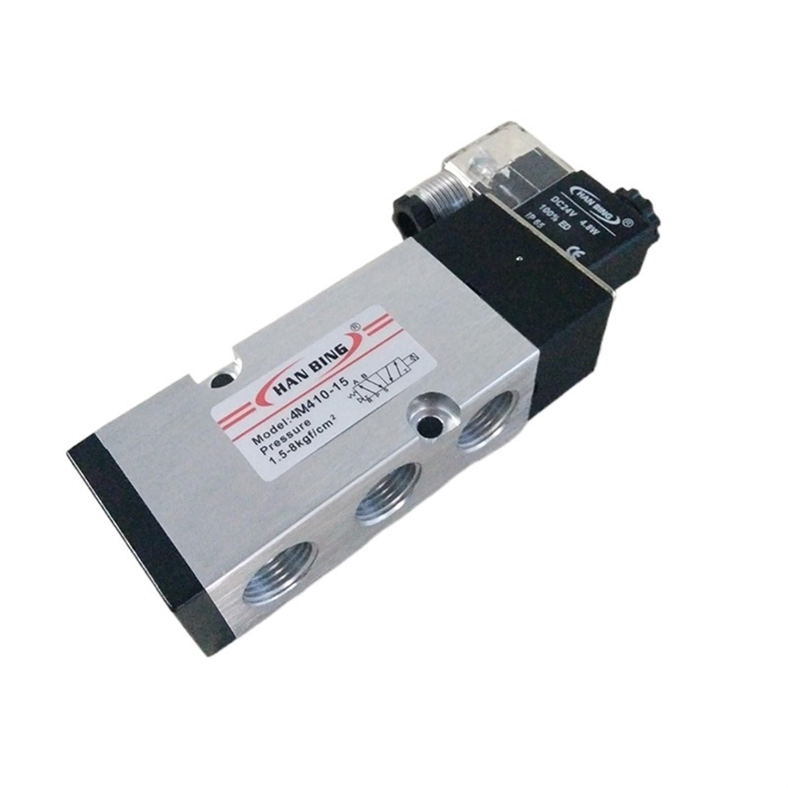 For Placa Angular válvula solenoide Aire 4M410-15 Puerto 1/2 "BSP 24V DC 5 vías actuadores neumáticos válvula de Control eléctrica(36V)