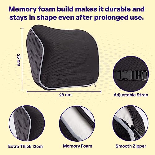 Image of Headrest and back care support - Black Pack of 2