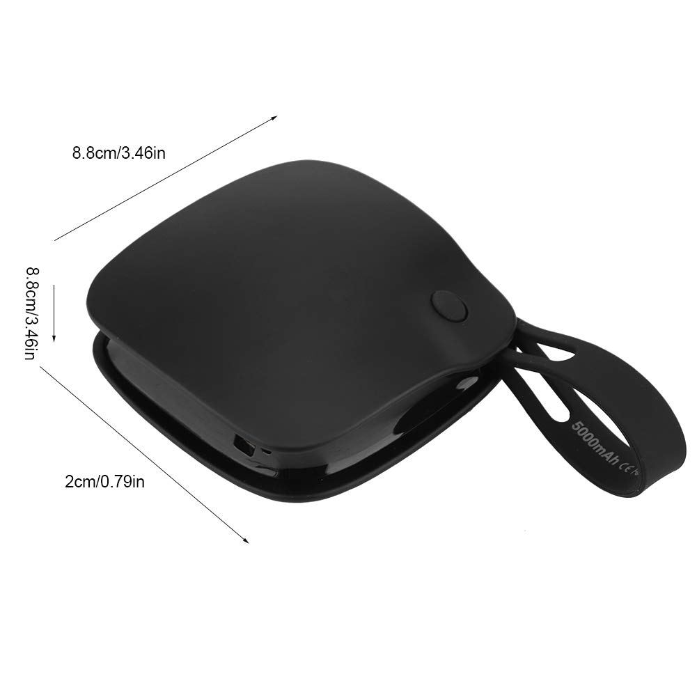 Mini scaldamani portatile ricaricabile USB antideflagrante Power Bank Riscaldamento bifacciale 2 livelli di temperatura 5000 mAh per viaggi in ufficio bianco nero grigio