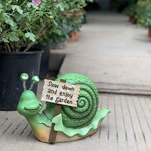 Sculpture d'escargot de jardin résistante pour décoration extérieure - 5