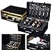 Titunjian Professional Barber Case Portable Barber Carrying Case with Lock for Clippers Trimmers Beauty Salon Tool Kits Storage Hairdresser Organizer for Hair Stylist Pet Groomer (Black)