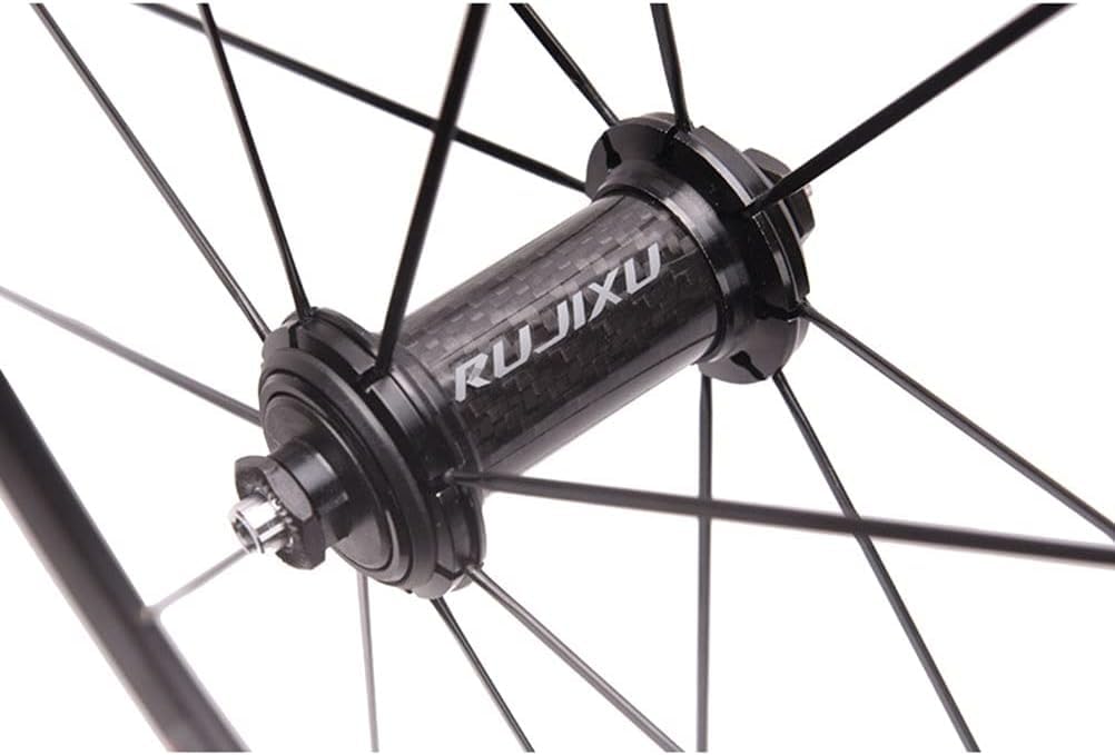 Juego de ruedas para bicicleta de carretera 700C con llantas de doble pared, buje de carbono para cassette, freno V-Brake, 8-9-10-11 velocidades, 2 velocidades delanteras, 5 velocidades traseras (rue