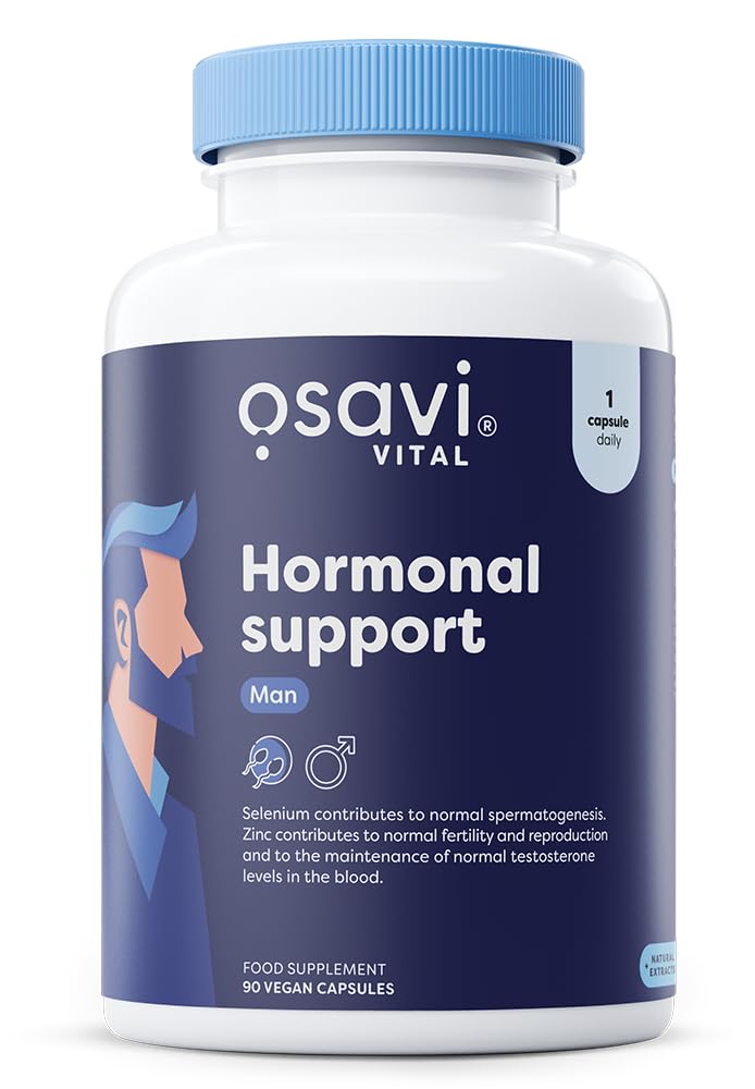 Osavi Hormonal – 90 Vegan Capsules | KSM–66® Ashwagandha, Selenium & Zinc for Male Fertility & Testosterone Support | Protects Cells from Oxidative Stress, Supports Reproductive Health