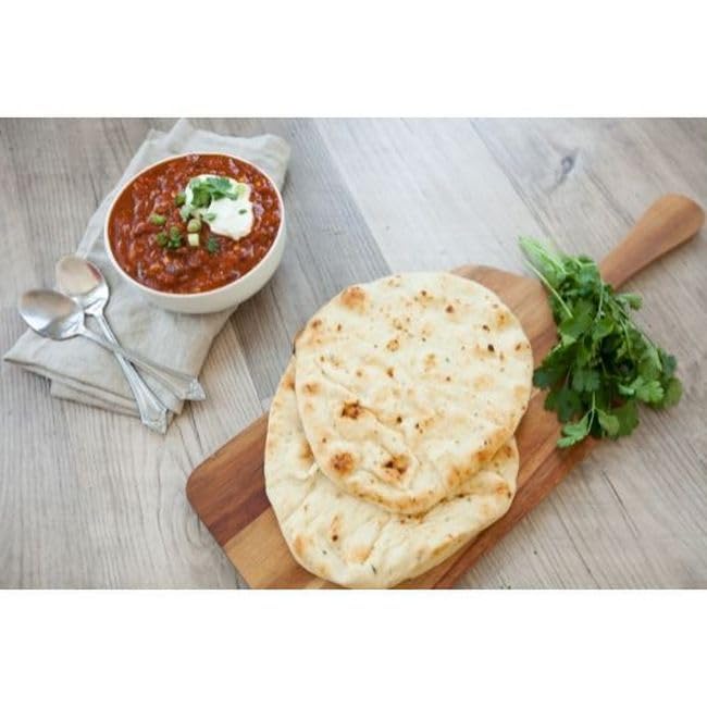 Stonefire Garlic Tandoor Baked Flat Naan Bread -- 48 per case.