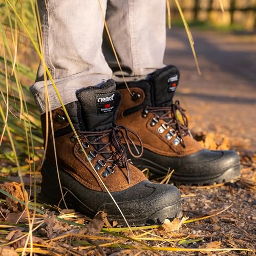 Image of riemot Men's Women's Winter Boots Waterproof Insulated Snow Shoes for Outdoor Walking Warm Lightweight Anti-Slip Ankle Boots