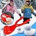 Realde Creatore di Palle di Neve Macchina per Palle di Neve a Forma di Anatra Attrezzi con Palla di Sabbia in plastica Giocattolo Inverno Pinza per Palle di Neve per Bambini