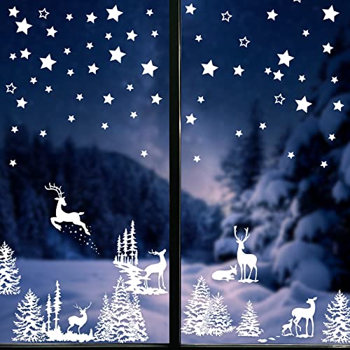 BETESSIN 210 Stück Sterne Fensterbilder Weihnachten -...