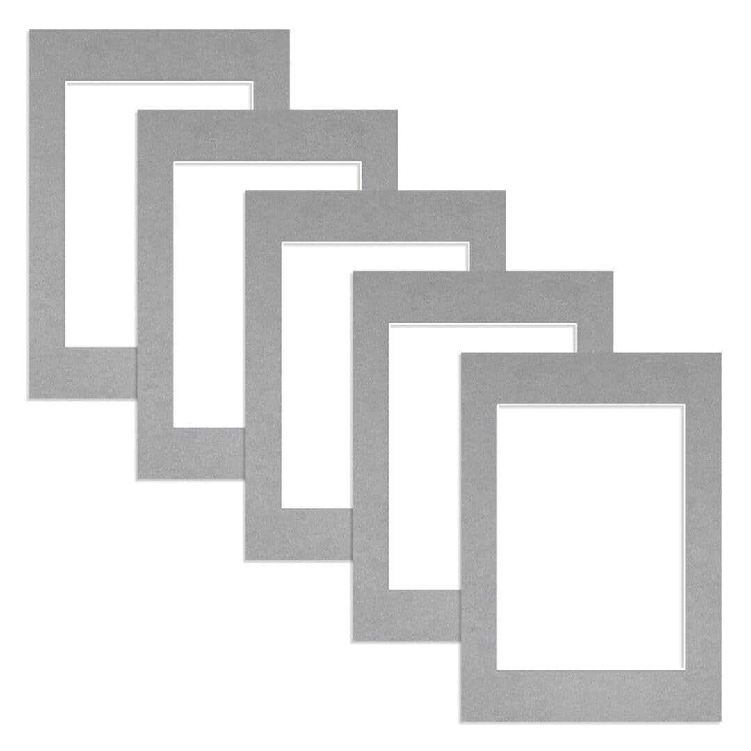Alison Kingsgate A3 Silver Picture Mount for Frames - A4 Aperture - Pack 5 — image 1
