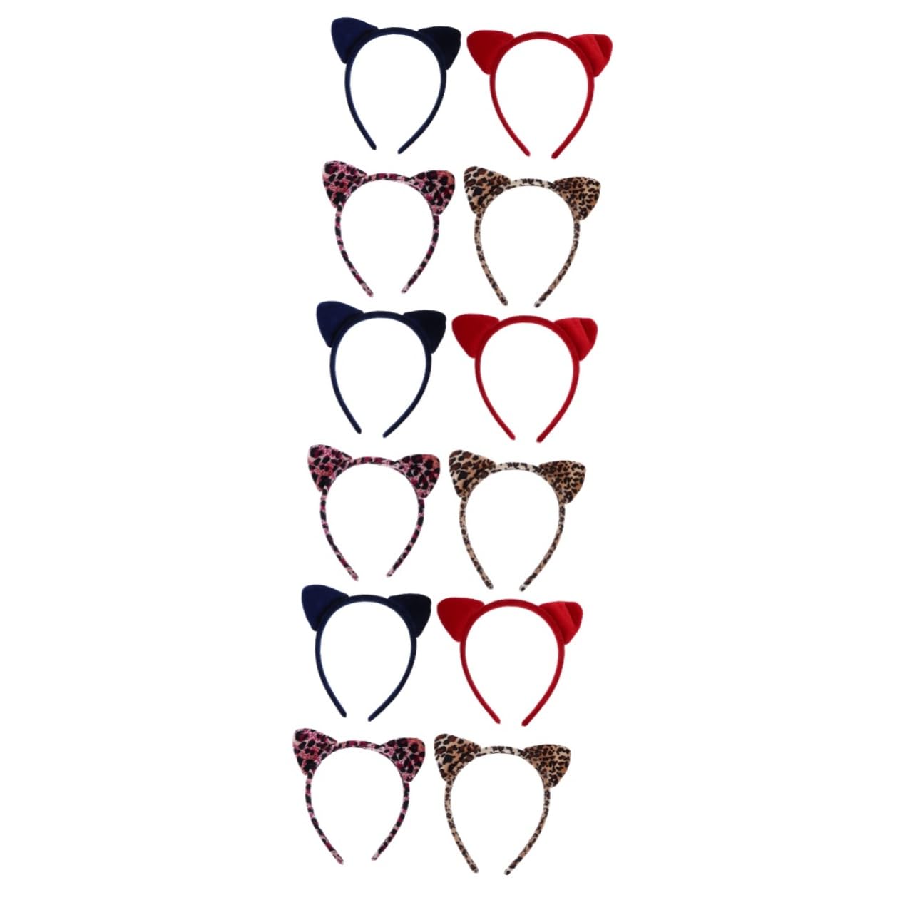Didiseaon 12pièces Bandeau Oreilles De Chat Imprimé Pour Fête Accessoire De Et Cosplay Pour