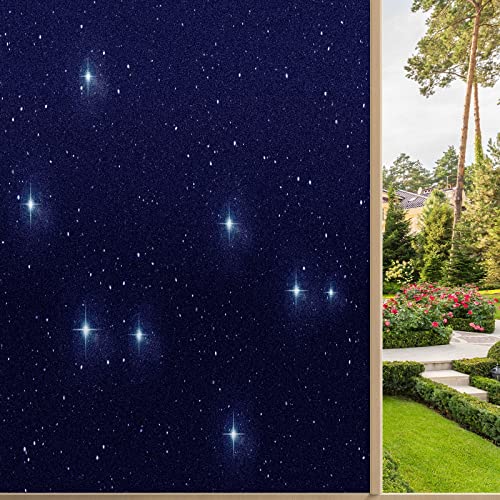 Película decorativa para ventana privacidad estrellas cielo estrellado 23.6 x 47.2 in miniatura 1