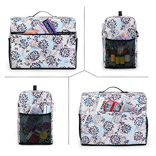 image for CURMIO Sewing Machine Cover with Pockets, Dust Cover Compatible with M