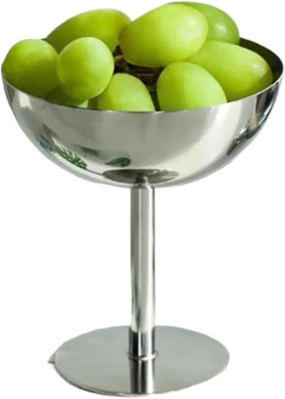 4pcs Stainless Steel Goblet Cup Ice Cream Dessert Salad Bowl Fruit Plate Snack Dish KTV Bar Supplies(A2)