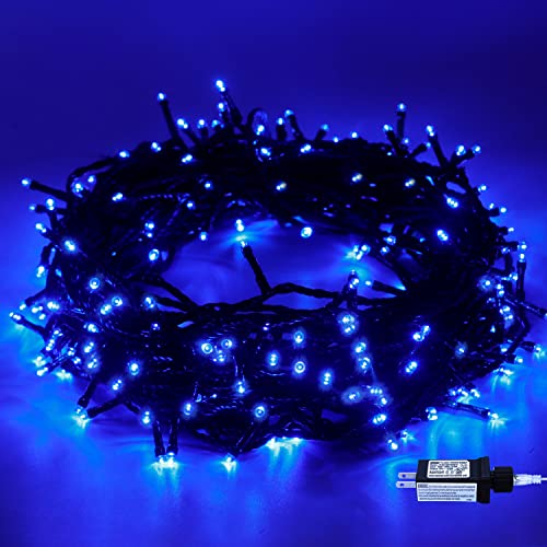 Christmas Tree Lights Blue - 220 Leds 82Ft/25M 8 Modes End-To-End Plug In Outdoor Waterproof Decorative Fairy Twinkle Halloween Indoor String Lights For New Year/Wedding/Thanksgiving Day/Home/Room #TOP24