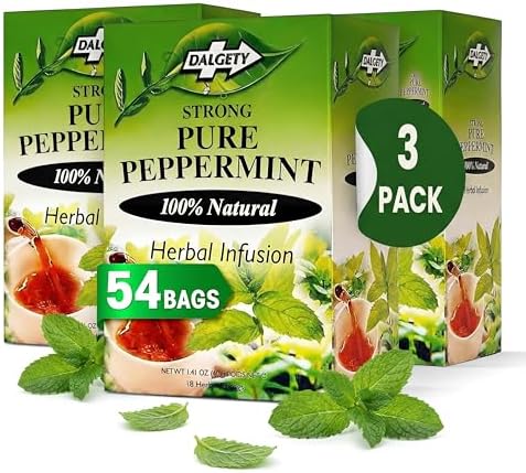 Dalgety Pure Peppermint Tea Bags - All Natural Herbal Infusion Na...