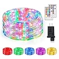 SURLED 66Ft Rope Lights Outdoor String Lights Plug in, 200 LED 16 Colors with Remote Control, Waterproof Outdoor Rope Lights for Patio Garden Bedroom Wedding Halloween Christmas Birthday