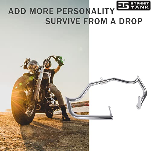 Fat 11/2" Engine Guards, MeatHook Killing Looks Crash Bars, Gloss