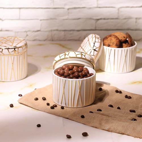 Image of SELVEL Airtight Storage Containers | BPA-Free, Food-Grade, Unbreakable Polypropylene | Multipurpose for Kitchen & Pantry | Space-Saving & Durable - Set of 3 (450ML Each) (Classic White)