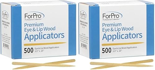 ForPro Premium Aplicadores de madera para ojos y labios, no estériles, para aplicación de cera de depilación y proyectos de bricolaje, 3.5 pulgadas