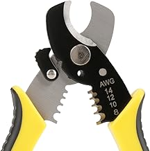 Decapador de cabo de corte, 2 em 1 alicate de corte de fio de corte de cabo Alicate ferramenta elétrica para eletricista -6065 alicate de ferramenta de corte Decapador de fio de corte