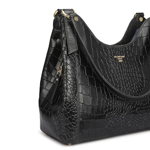 Image of Da Milano Leather Shoulder Bag for Women (01208M-OL)